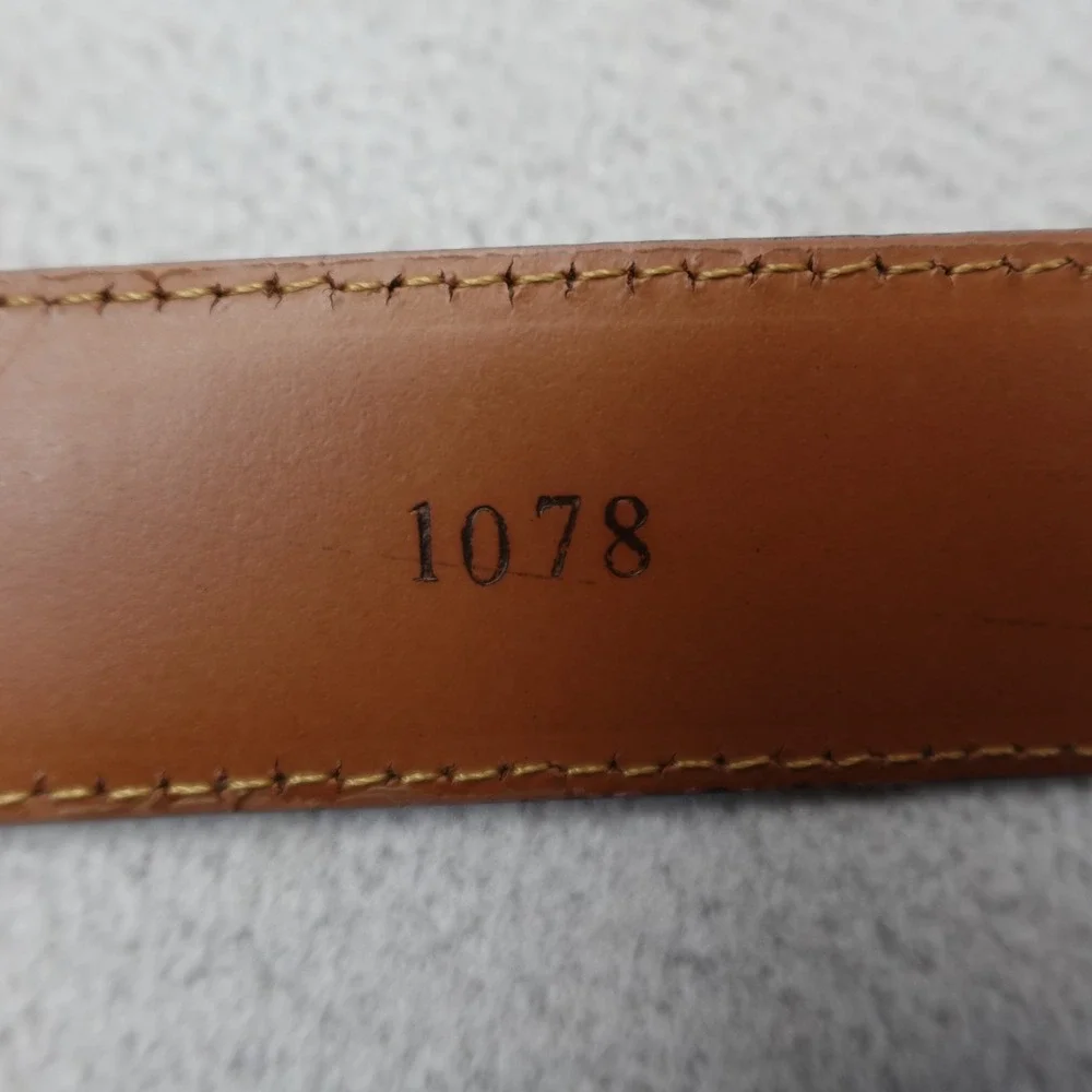Magnanni Belt Mens 44 Brown Leather Dress Belt Made in Spain 1078
